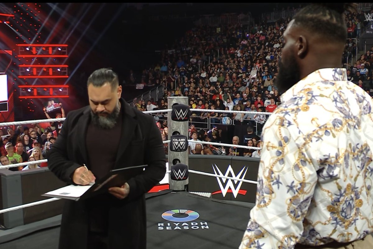 Bronson Reed looks like he's going to solve a mystery right after this!!! #WWE #WWERAW